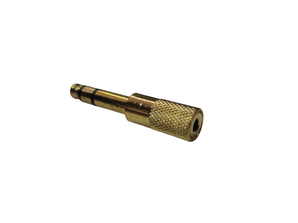 ADAPTADOR 3.5 A PLUG 1/4 STEREO DORADO