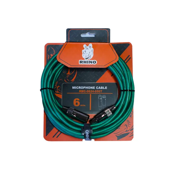 RMC0624056TGR CALBE RHINO XLR A XLR PARA MICROFONO 6 MTRSO TRANS VERDE