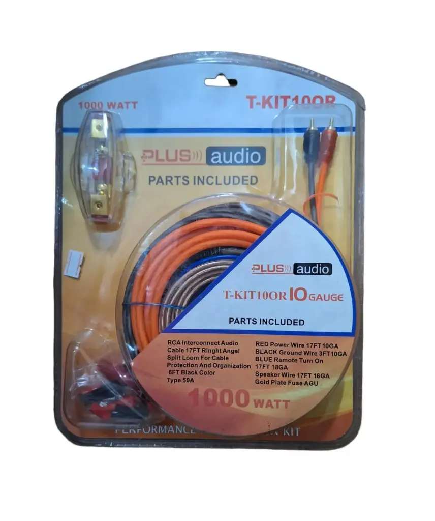 TKIT10OR KIT DE CABLE PARA CARRO PLU AUDIO