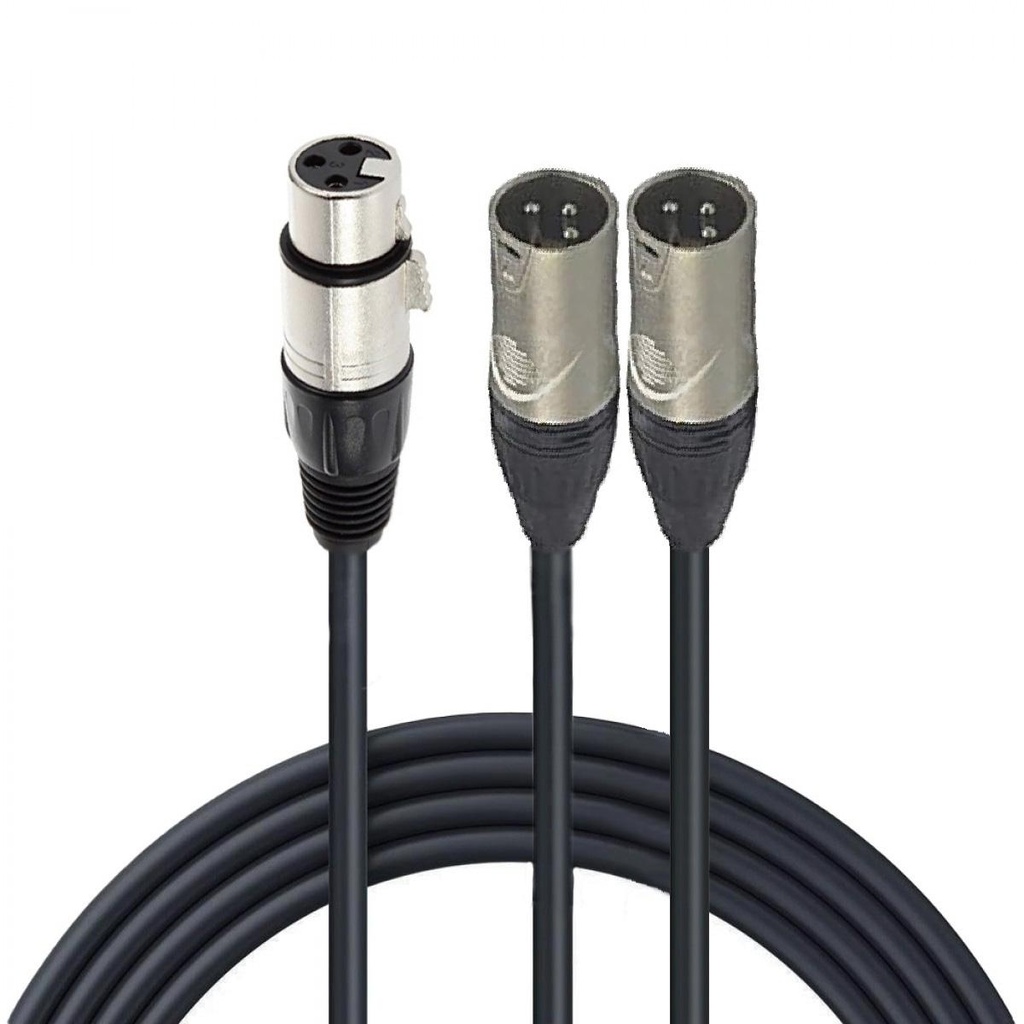 Y303PB1MBK CABLE Y XLR HEMBRA A 2 XLR MACHO DE 1 METRO