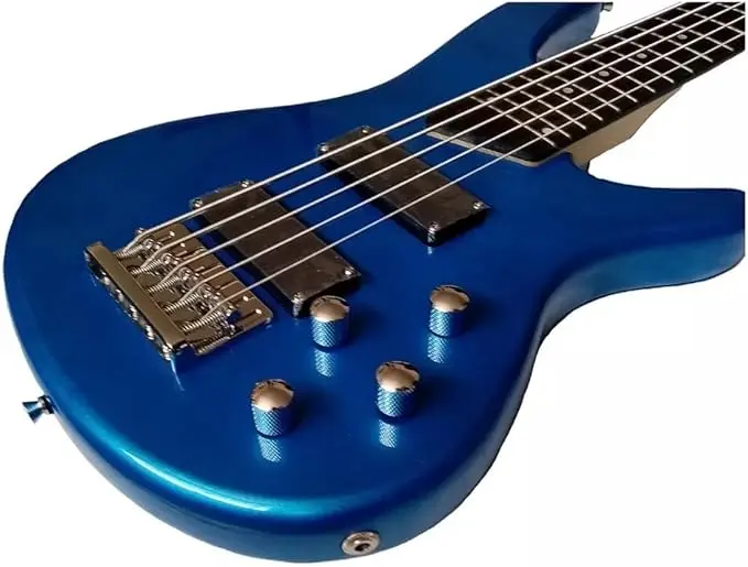 M21201B BAJO ELECTRICO MEMPHIS DE 5 CUERDAS PASIVO COLO MATE AZUL