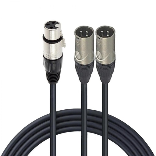 [Y303PB1MBK] Y303PB1MBK CABLE Y XLR HEMBRA A 2 XLR MACHO DE 1 METRO